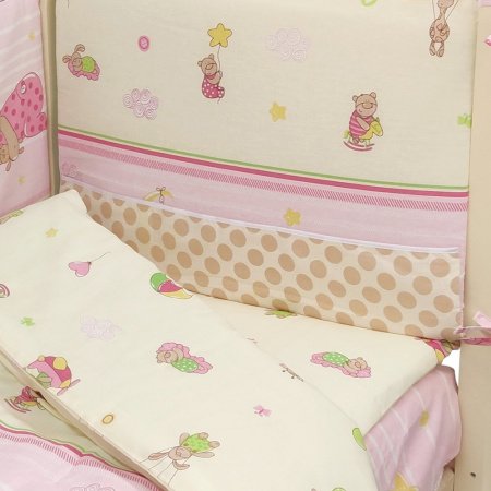 Комплект в кроватку Aлис Зверята с игрушками 4 пред.