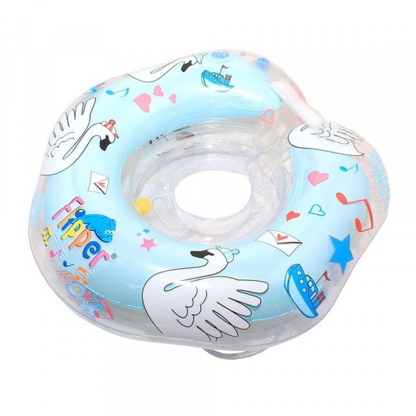 Круг для плавания FLIPPER 0+ с музыкой ЛЕБЕДИНОЕ ОЗЕРО голубой