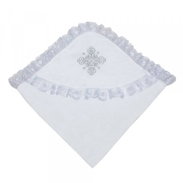 Уголок для крещения с серебряной вышивкой