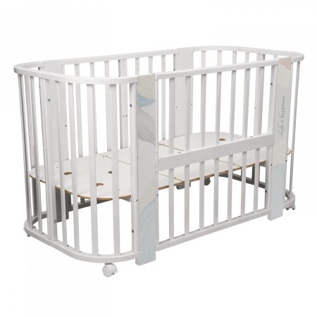 Детская кровать Indigo &quot;Green Line&quot; 5 в 1 с поперечным маятником