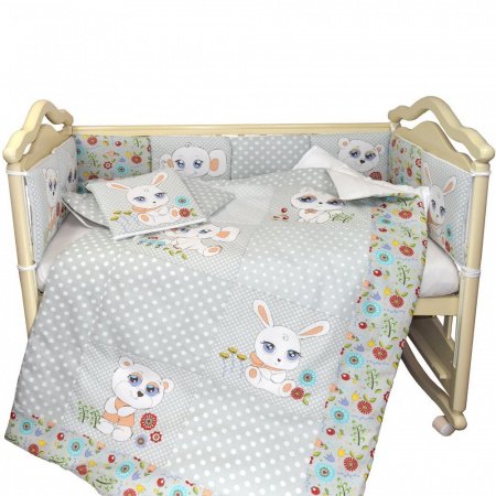 Комплект в кроватку 6 предм. МУСИКИ ПУСИКИ