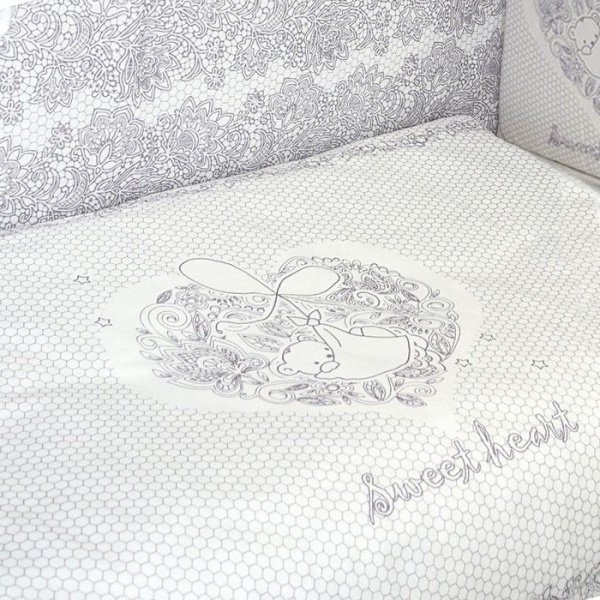 Комплект в кроватку 4 предм. АЖУРНЫЙ