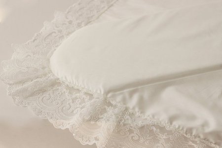 Уголок с кружевом для пледа (с жёстким вкладышем) Lappetti