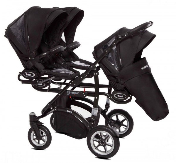 Детская Коляска для тройни BabyActive Trippy 2 в 1