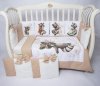 Комплект в кроватку Премиум ПАННО 5 шт.съемн.навол. подушками 6 предм. Енотик с игрушками (кофе)