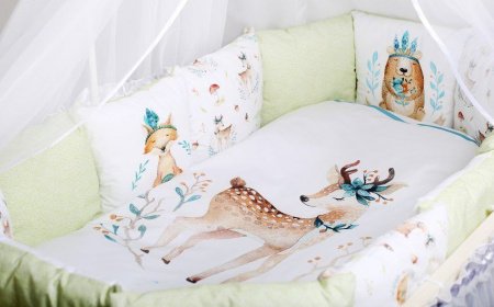 Комплект для круглой (овальной) и прямоугольной кроватки Lappetti 6 предм. "Волшебный лес"