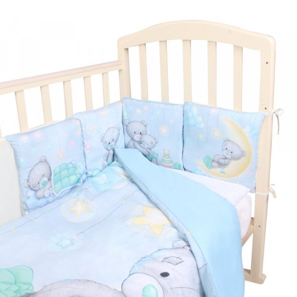 Комплект в кроватку 6 предм. Альма-Няня Мир Детства (подушечки)