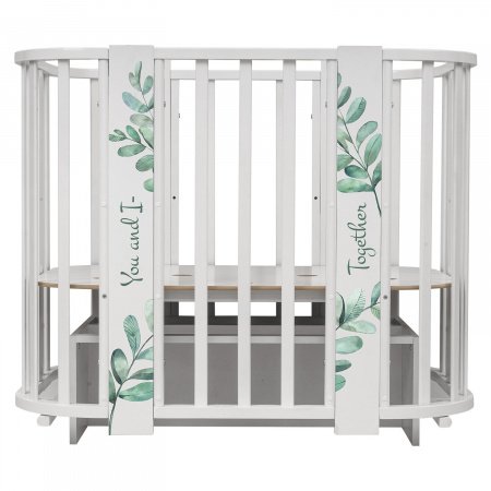 Детская кровать Indigo &quot;Green Line&quot; 5 в 1 с поперечным маятником