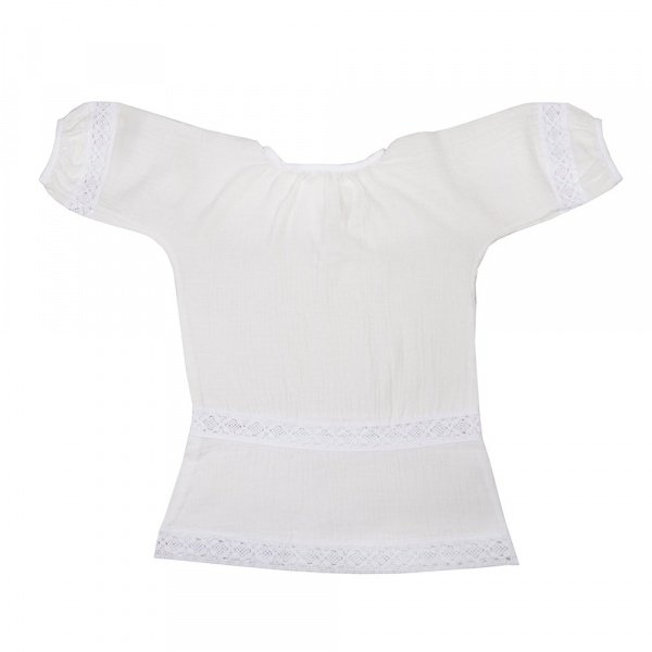 Крестильная рубашка, рост 86, муслин, универсальная