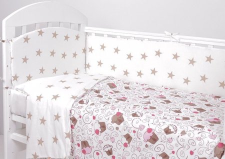 Комплект в кроватку 6 предметов Фантазия