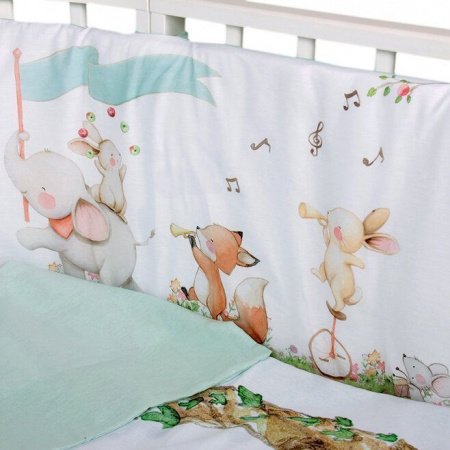 Комплект в кроватку 5 предм. ЦИРК, овал