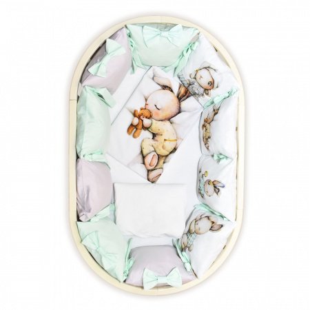 Комплект в кроватку 6 предметов СПЯЩИЙ ЗАЙКА