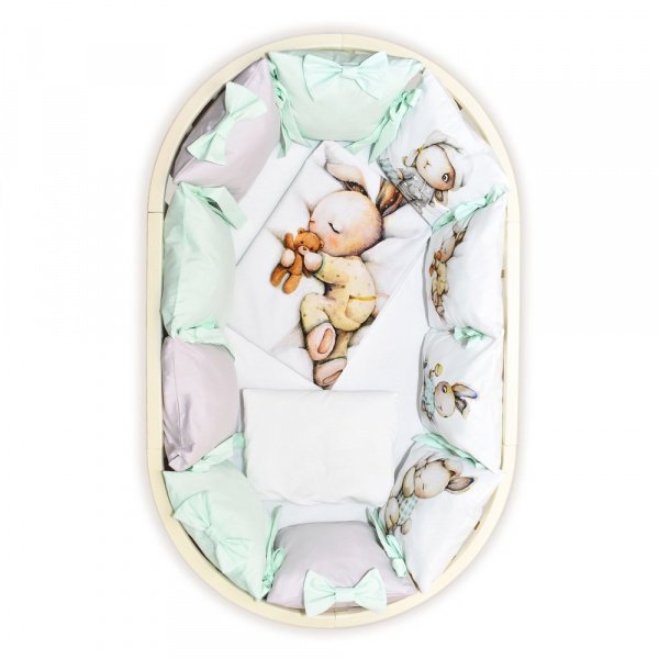 Комплект в кроватку 6 предметов СПЯЩИЙ ЗАЙКА