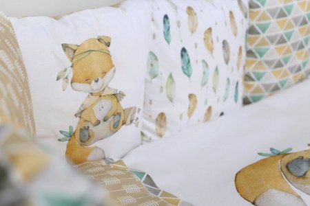 Комплект для круглой (овальной) и прямоугольной кроватки Lappetti 6 предм. "Играем весело"