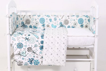 Комплект в кроватку 6 предметов Фантазия