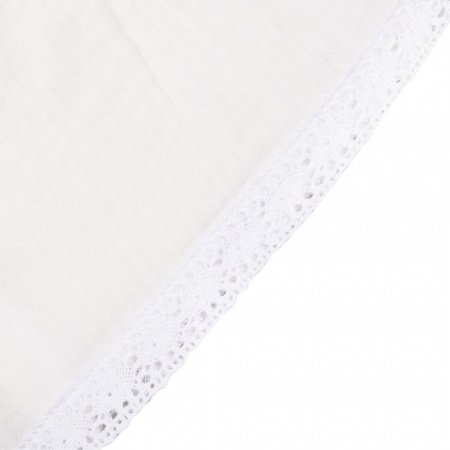 Крестильное платье с воротником и коротким рукавом рост 68, муслин, девочка