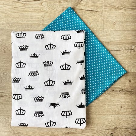 Комплект постельного белья 3 предм. бязь "Корона" (черный изумруд)