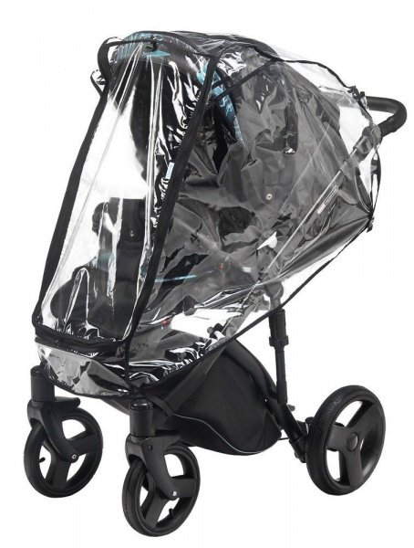 Дождевик ПВХ на прогулочную коляску с окном на молнии