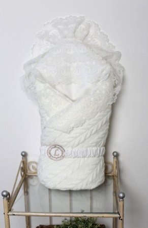 Одеяло-конверт на выписку Lappetti "Косички" (мех)