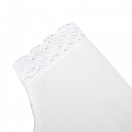 Крестильная рубашка с капюшоном, рост 74, муслин, универсальная