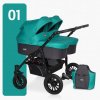 Детская коляска для двойни 2 в 1 Riko Basic Saxo