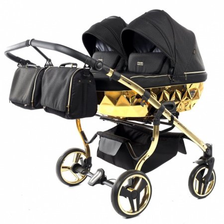 Детская коляска для двойни JUNAMA DIAMOND MIRROR DUO 2 в 1