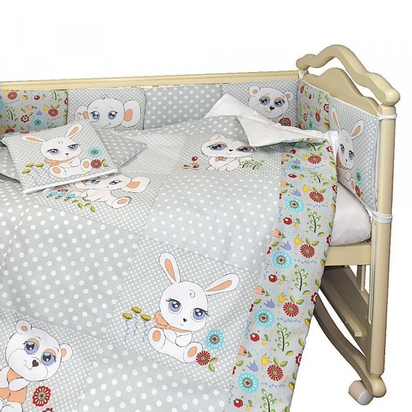 Комплект в кроватку 6 предм. МУСИКИ ПУСИКИ