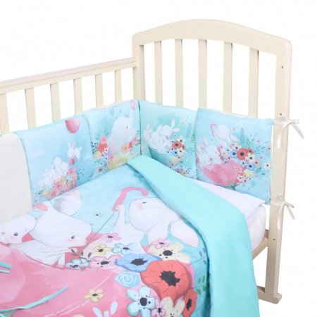 Комплект в кроватку 6 предм. Альма-Няня Мир Детства (подушечки)