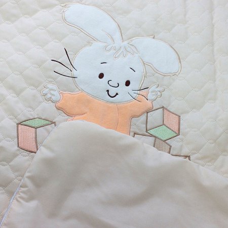 Одеяло-плед 75*115 ЗАЙКА С КУБИКАМИ, тиси