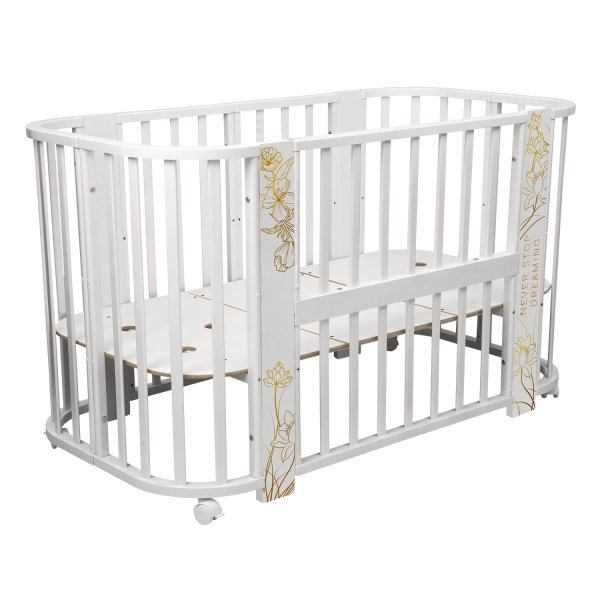 Детская кровать Indigo &quot;Green Line&quot; 5 в 1 с поперечным маятником