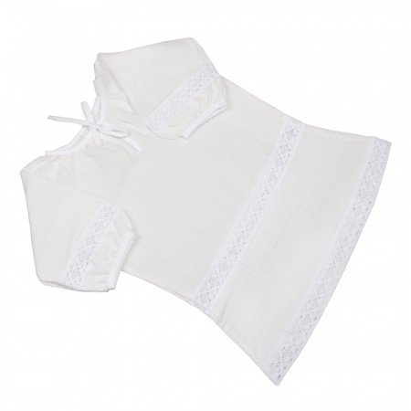 Крестильная рубашка, рост 86, муслин, универсальная