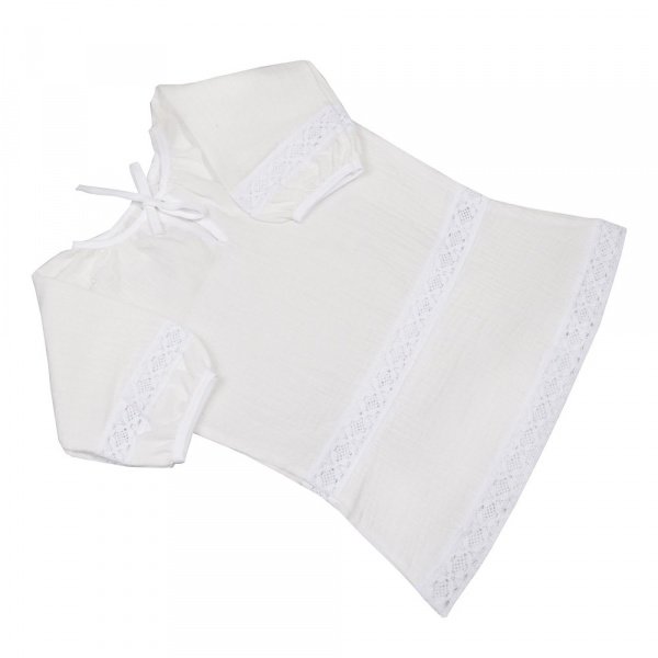 Крестильная рубашка, рост 86, муслин, универсальная