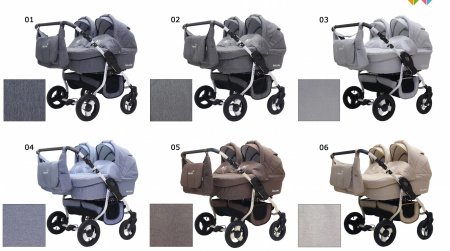 Детская коляска для двойни Bart-Plast Fenix Duo Prime 2 в 1