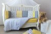 Комплект в кроватку съемные наволочки  6 предметов бязь ЗИГЗАГИ