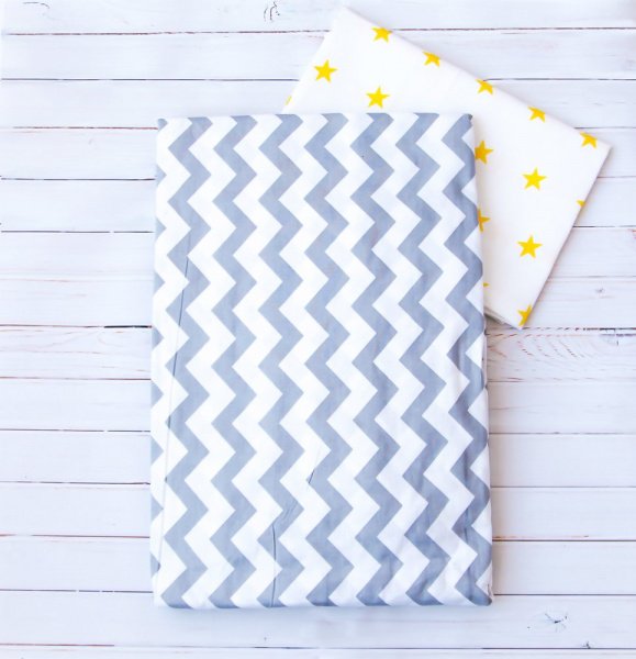 Комплект постельного белья 3 предм. бязь "Звездочка" (желтый)