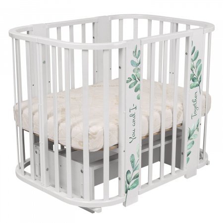 Детская кровать Indigo &quot;Green Line&quot; 5 в 1 с поперечным маятником