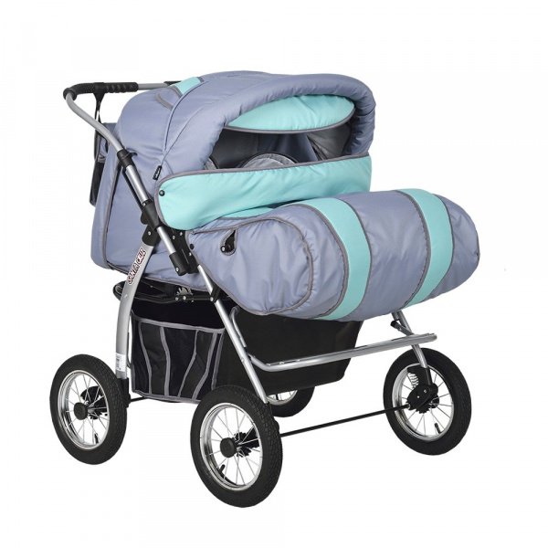 Детская коляска-трансформер для двойни Indigo Santa Cruz PC