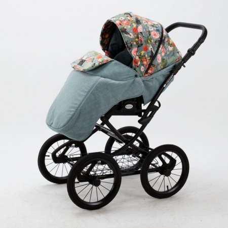 Детская коляска Adamex Porto Retro Flowers 2в1