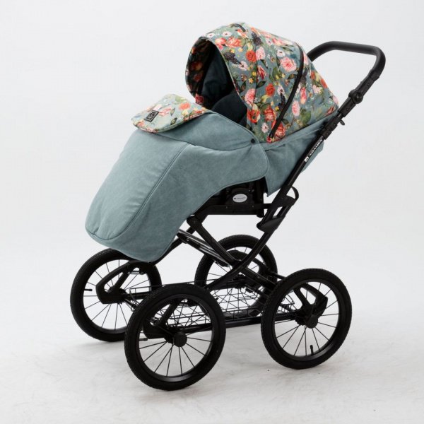 Детская коляска Adamex Porto Retro Flowers 2в1