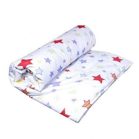 Плед детский 90*90 двухсторонний, вельбоа/бязь