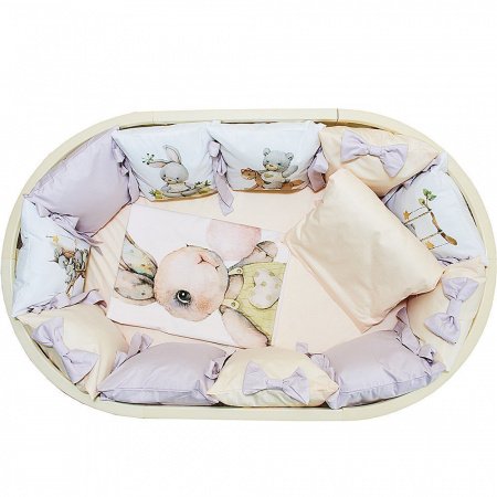 Комплект в кроватку 6 предметов СЛАДКИЙ ЗАЙКА