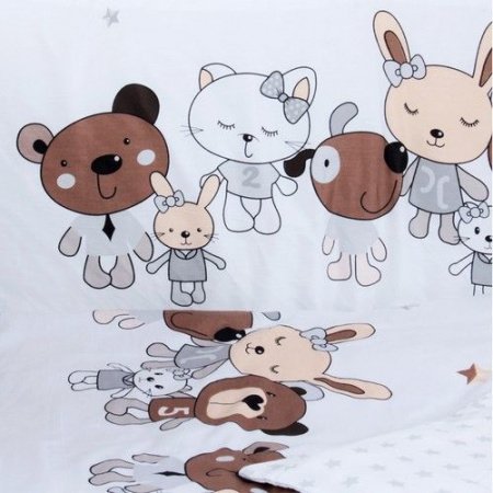 Комплект Alis в кроватку 4 предм. ЛУЧШИЕ ДРУЗЬЯ (борт+КПБ)