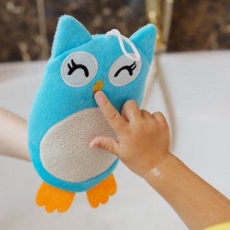 Махровая мочалка-рукавичка Baby Owl