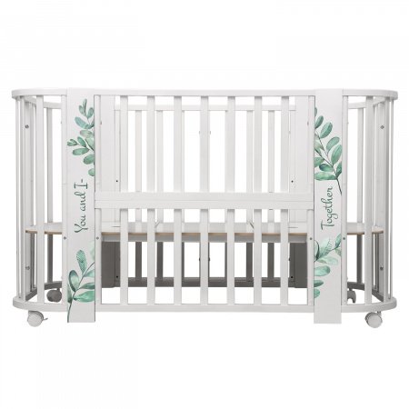 Детская кровать Indigo &quot;Green Line&quot; 5 в 1 с поперечным маятником