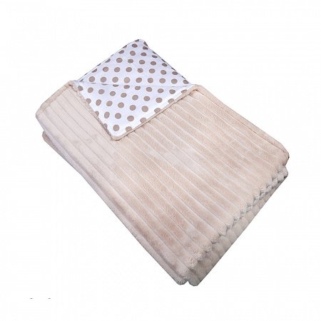 Плед детский 90*90 двухсторонний, вельбоа/бязь