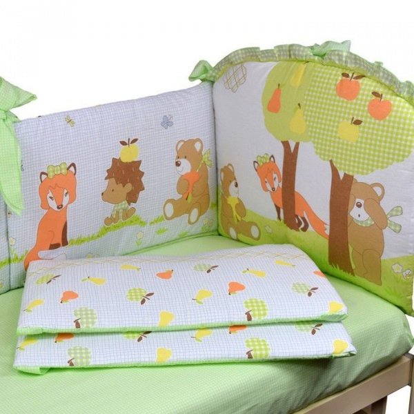 Комплект в кроватку 6 предм. МИХИ ЛИСЫ