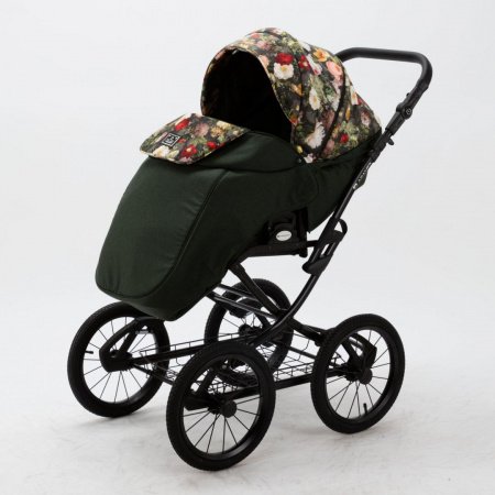 Детская коляска Adamex Porto Retro Flowers 2в1