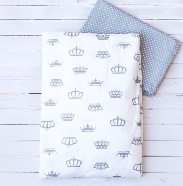 Комплект постельного белья 3 предм. бязь "Корона" (серый)