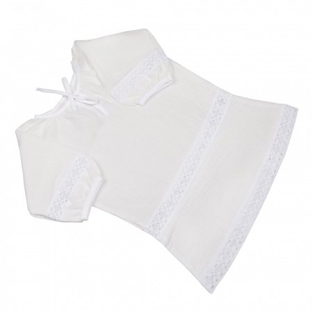 Крестильная рубашка, рост 86, муслин, универсальная