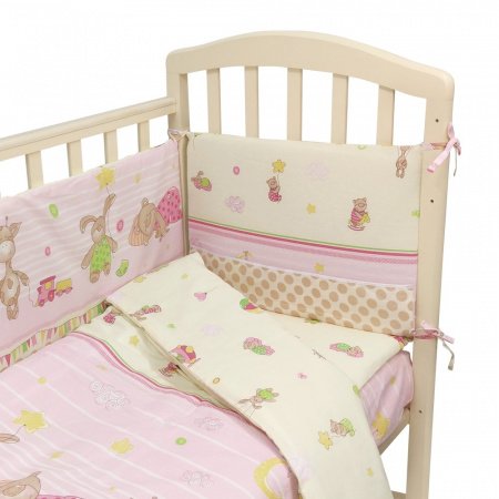 Комплект в кроватку 6 предм. Алис Зверята с Игрушками